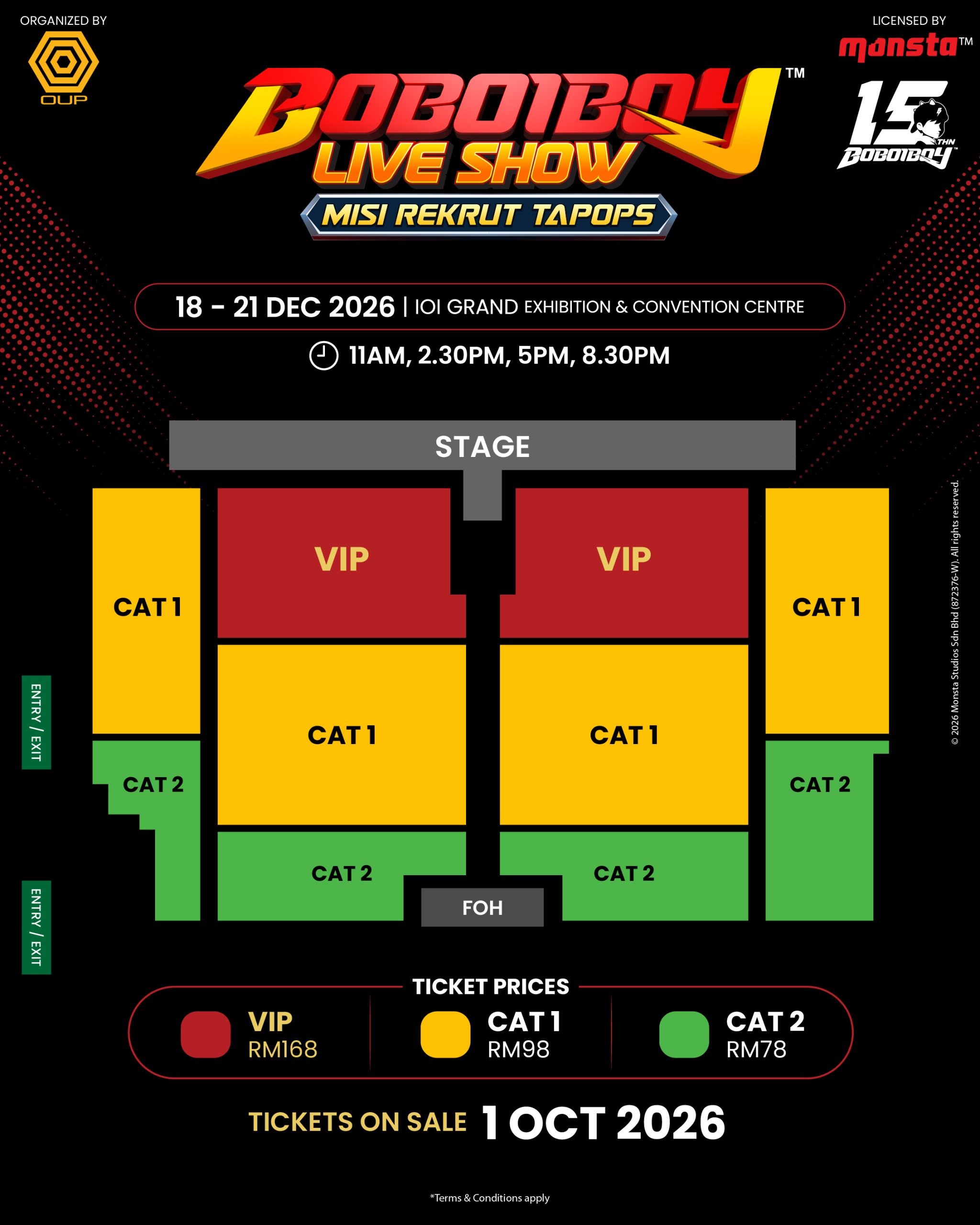 Seating Plan & Ticket Prices